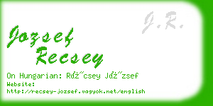 jozsef recsey business card